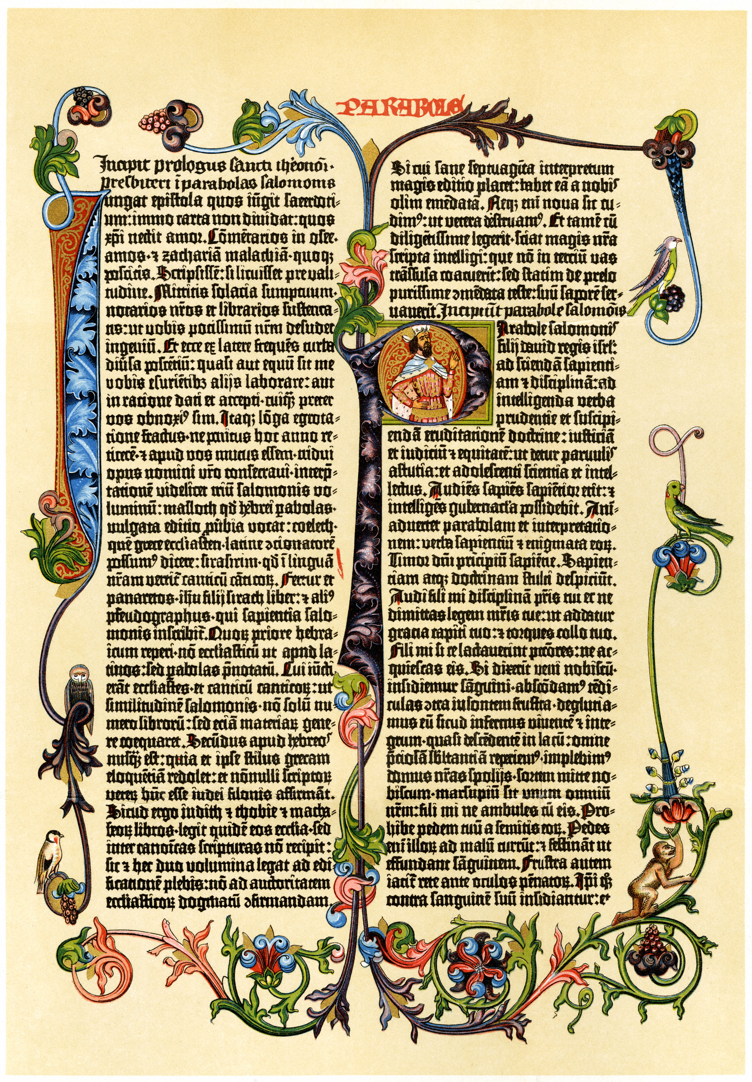Gutenberg Bible printed on vellum